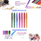 أنبوب بلاستيكي متعدد الألوان تختفي أقلام حبر قابلة للمسح