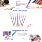 8 أقلام ملونة قابلة لإعادة الملء قابلة للمسح بالحرارة