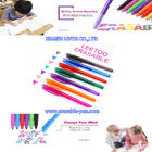 8 مجموعة متنوعة من نقاط غرامة الألوان 0.7mm Friction Clicker Pen