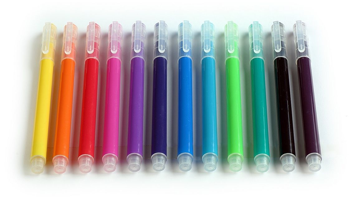 MSDS Vivid Colors 2.2mm طرف علامات الاحتكاك قابل للمسح